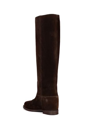 Brown suede high boot VIA ROMA 15 | 2568VELOURTESTADIMORO